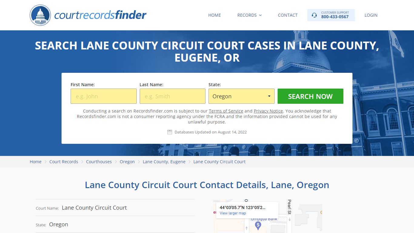 Lane County Circuit Court Case Search - Lane County, OR ...